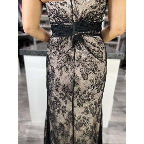 Faviana Black Lace Strapless Elegant Formal Gown $398 - Picture 8 of 11